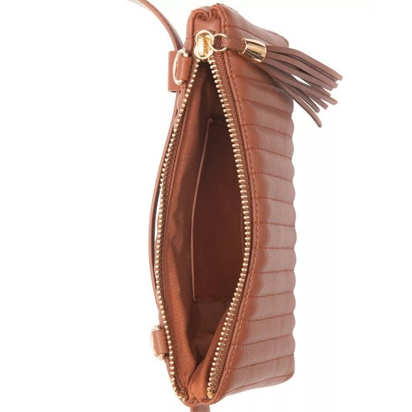 I.N.C. INTERNATIONAL CONCEPTS Convertible Fanny Pack - Cognac / Gold - Large - Picture 4 of 5